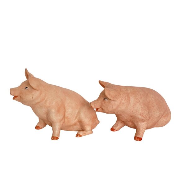 Royal Crown Porcelain Pig Figurines Set Of 2 Collectible Decorative Pieces - Picture 5 of 14